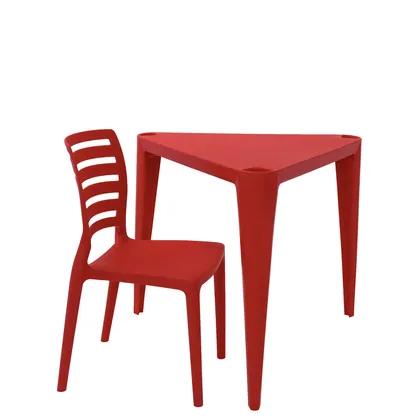 Juego Infantil Tramontina Sofia en Polipropileno Rojo