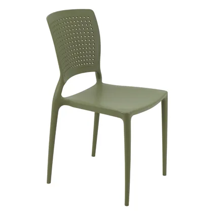 Silla Tramontina Summa Safira en Polipropileno y Fibra de Vidrio Verde Oliva