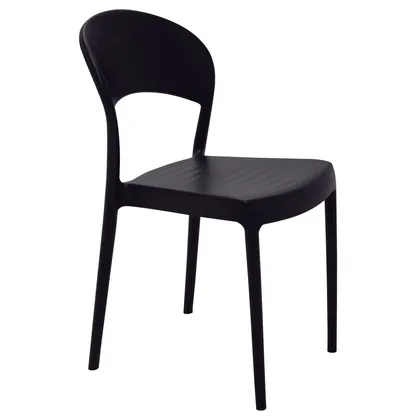 Silla Tramontina Summa Sissi Eco en Polipropileno y Fibra de Vidrio Negro con Respaldo Cer