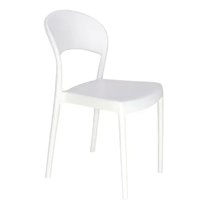 Silla Tramontina Summa Sissi en Polipropileno y Fibra de Vidrio Blanco con Respaldo Cerrad