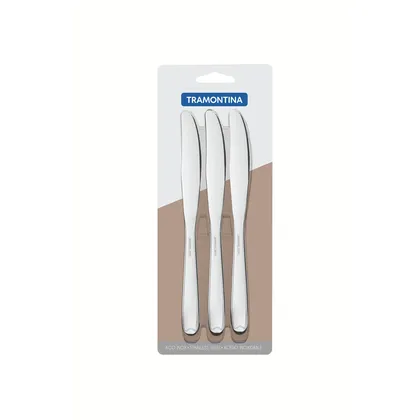 Juego cuchillos de mesa Copacabana de acero inoxidable 3 piezas Tramontina
