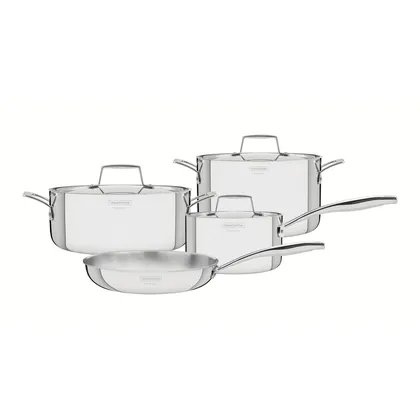 Juego de Ollas Batería de Cocina Tramontina Grano Acero Inoxidable 7 Piezas