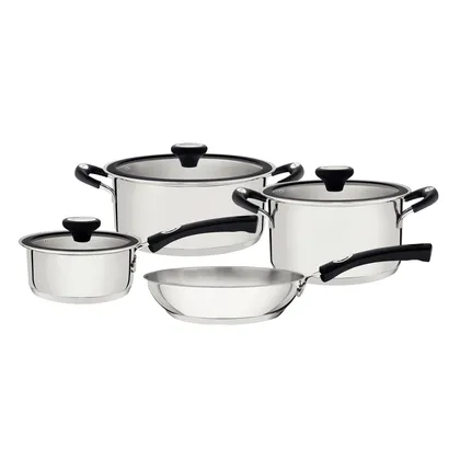 Batería de cocina Solar Silicone de acero inoxidable 4 piezas Tramontina