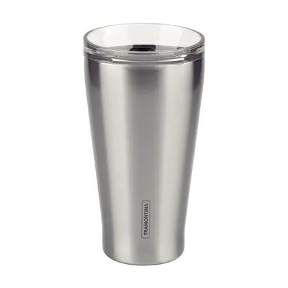 Vaso Térmico Tramontina Exata en Acero Inoxidable con Tapa 550 ml