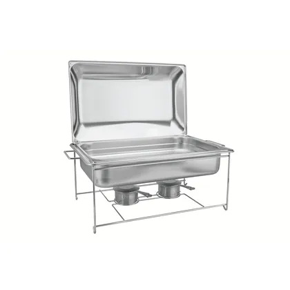 Rechaud baño maría de acero inoxidable 9,06 L con hornalla Tramontina