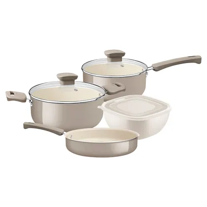 Batería de Cocina Tramontina Veronese en Aluminio Reciclado con Revestimiento Interno Cerá