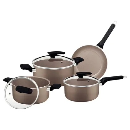 Batería de Cocina Tramontina Milazzo en Aluminio con Revestimiento Interno y Externo en An