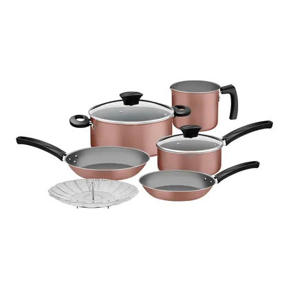 Batería de Cocina Tramontina Michigan en Aluminio con Revestimiento Interno y Externo Anti