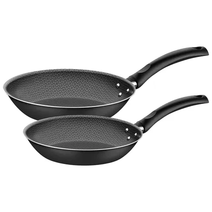 Juego de Sartenes Tramontina Turim Aluminio Antiadherente Negro 2 Piezas