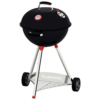 Grill a Carbón TCP-560L Tramontina en Acero Esmaltado con Parrilla y Utensilios en Acero I