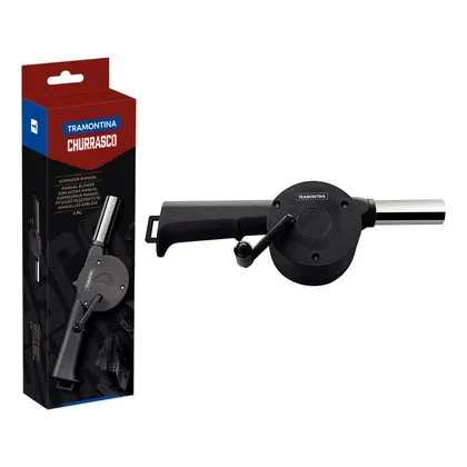 Soplador manual de carbón Tramontina de polipropileno y acero inoxidable.