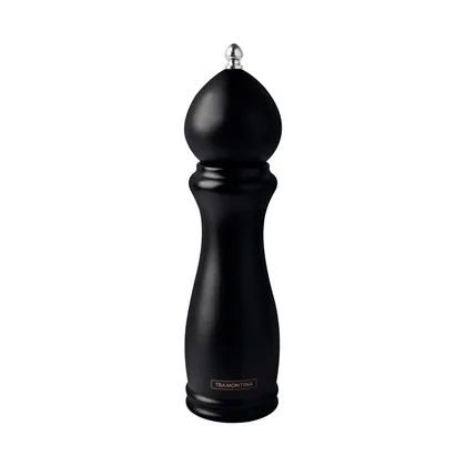 Molinillo de Sal o Pimienta Tramontina Churrasco Black en Cerámica con Recipiente de Mader