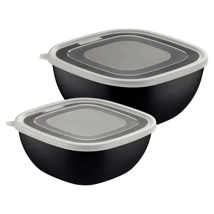Juego de Potes Tramontina Black Burger en Polipropileno Negro de 2 Piezas