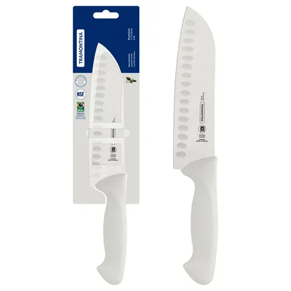 Cuchillo Santoku Tramontina Premium con Lámina de Acero Inoxidable y Mango de Polipropilen