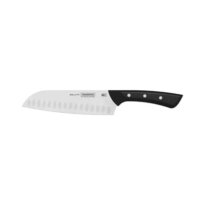 Cuchillo Santoku Tramontina Solutta con Lámina en Acero Inoxidable y Mango en Policarbonat