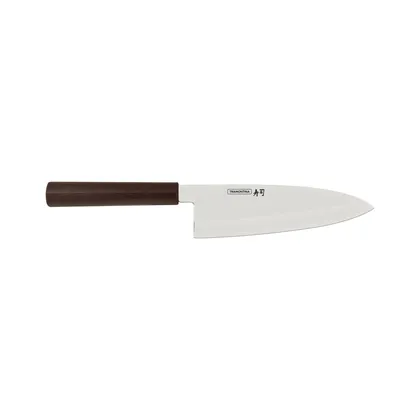 Cuchillo Deba Tramontina Sushi Silver con Lámina de Acero Inoxidable y Mango de Nylon 8"