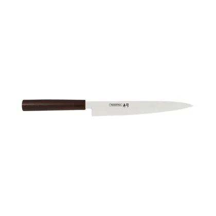 Cuchillo Yanagiba Tramontina Sushi Silver con Lámina de Acero Inoxidable y Mango de Nylon