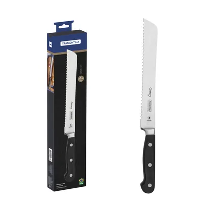 Cuchillo para Pan Tramontina Century con Lámina en Acero Inoxidable y Mango en Policarbona