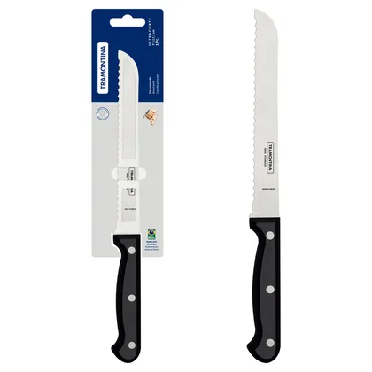 Cuchillo para Pan Tramontina Ultracorte con Lámina en Acero Inoxidable y Mango de Poliprop