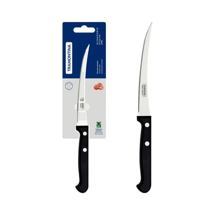 Cuchillo para Tomates Tramontina Ultracorte con Lámina de Acero Inoxidable y Mango de Poli