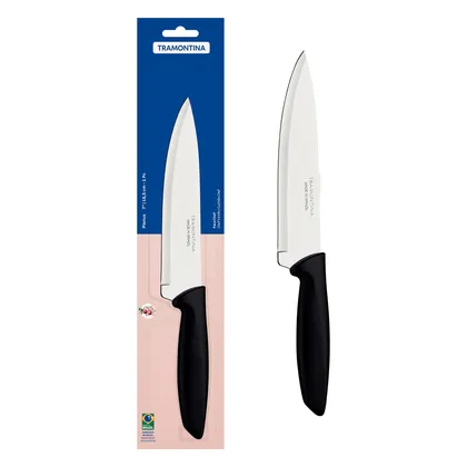 Cuchillo Chef Tramontina Plenus con Lámina en Acero Inoxidable y Mango de Polipropileno Ne