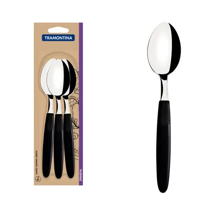 Juego de Cucharas de Mesa Tramontina Ipanema con Láminas de Acero Inoxidable y Mangos de P