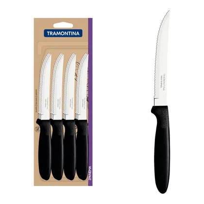 Juego de Cuchillos para Asado Tramontina Ipanema con Láminas de Acero Inoxidable y Mangos