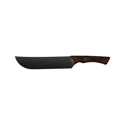 Cuchillo para Carne Tramontina Churrasco Black con Lámina de Acero Inoxidable Oscurecido y