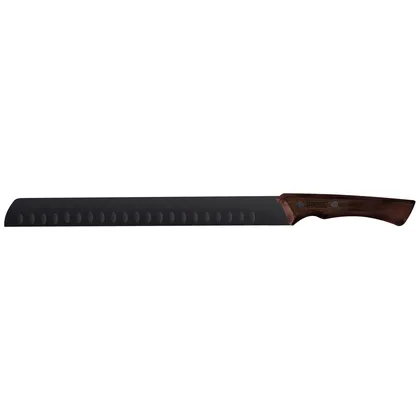 Cuchillo Slicer Tramontina Churrasco Black con Lámina de Acero Inoxidable Oscurecido y Man