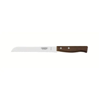 Cuchillo para Pan Tramontina Tradicional con Lámina de Acero Inoxidable y Mango en Madera