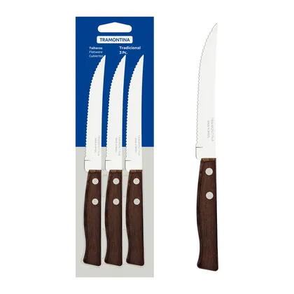 Juego de Cuchillos para Asado y Frutas Tramontina Tradicional con Láminas de Acero Inoxida