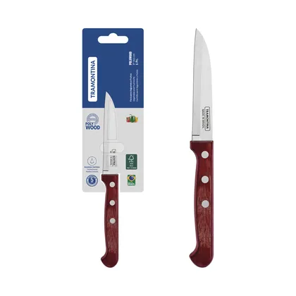 Cuchillo para Frutas y Verduras Tramontina Polywood con Lámina de Acero Inoxidable y Mango