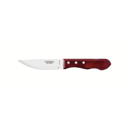 Cuchillo para Asado Jumbo Tramontina con Lámina de Acero Inoxidable y mango de madera Trat