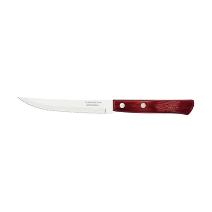 Cuchillo para Asado Tramontina con Lámina de Acero Inoxidable y Mango de Madera Tratada Po