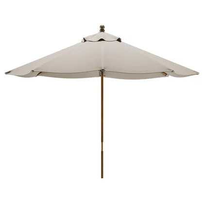 Ombrelone con Cobertura Polyester Beige de 2,7m de Diámetro