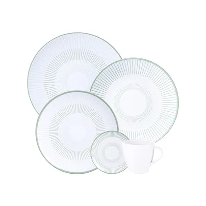 Vajilla Tramontina Lineare en Porcelana Decorada 20 Piezas