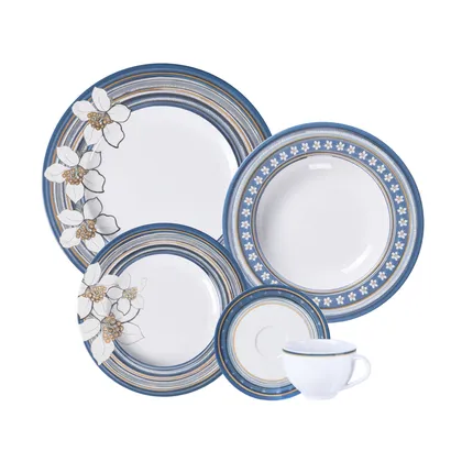 Vajilla Tramontina Nix en Porcelana Decorada 20 Piezas