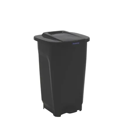 Basurero Tramontina T-Force en Polipropileno Negro 50 L