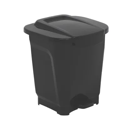 Basurero Tramontina T-Force en Polipropileno Negro 25 L