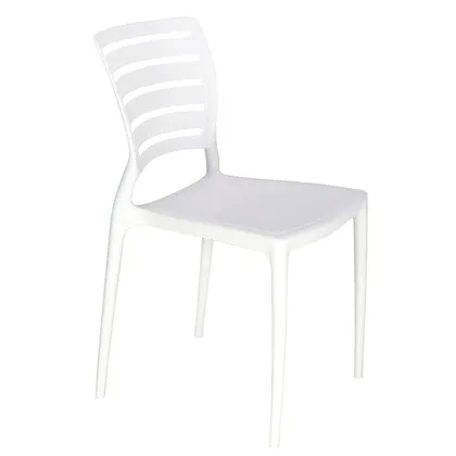 Silla Tramontina Summa Sofia en Polipropileno y Fibra de Vidrio Blanco con Respaldo Horizo