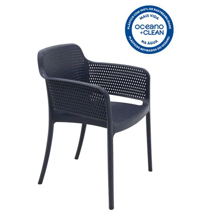 Silla Tramontina Summa Gabriela Eco en Polipropileno Océano +Clean Azul Navy