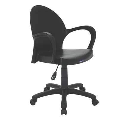 Silla Tramontina Summa Grace en Polipropileno Negro con Base de Ruedas