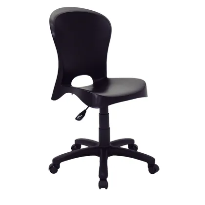 Silla Tramontina Summa Jolie en polipropileno negro con ruedas