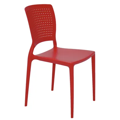 Silla Tramontina Summa Safira en Polipropileno y Fibra de Vidrio Rojo