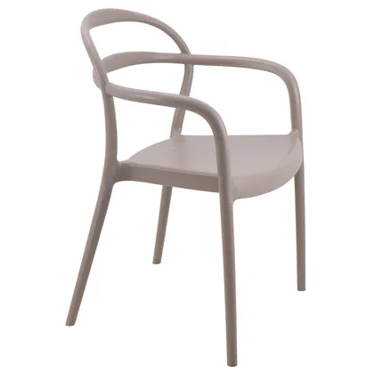 Silla Tramontina Summa Sissi en Polipropileno y Fibra de Vidrio con Brazos Suede