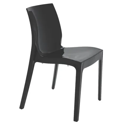 Silla Tramontina Summa Alice Brilho en Polipropileno Negro