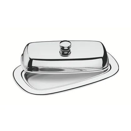 Mantequillera rectangular Service de acero inoxidable con tapa Tramontina
