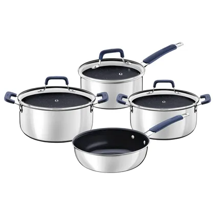 Batería de Cocina Tramontina Romagna en Acero Inoxidable y Aluminio con Revestimiento Inte
