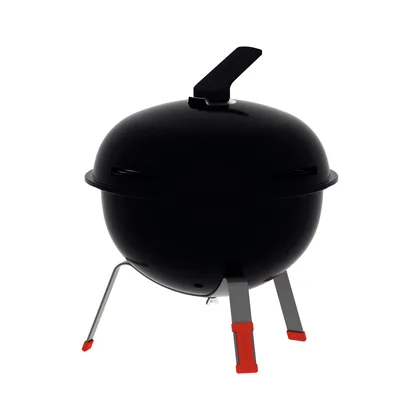 Grill a carbón TCP-320L Tramontina con tapa de acero esmaltado, parrilla y utensilios de a