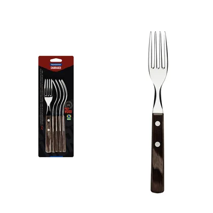 Conjunto de Tenedores para Asado Tramontina con Láminas de Acero Inoxidable y Mangos de Ma